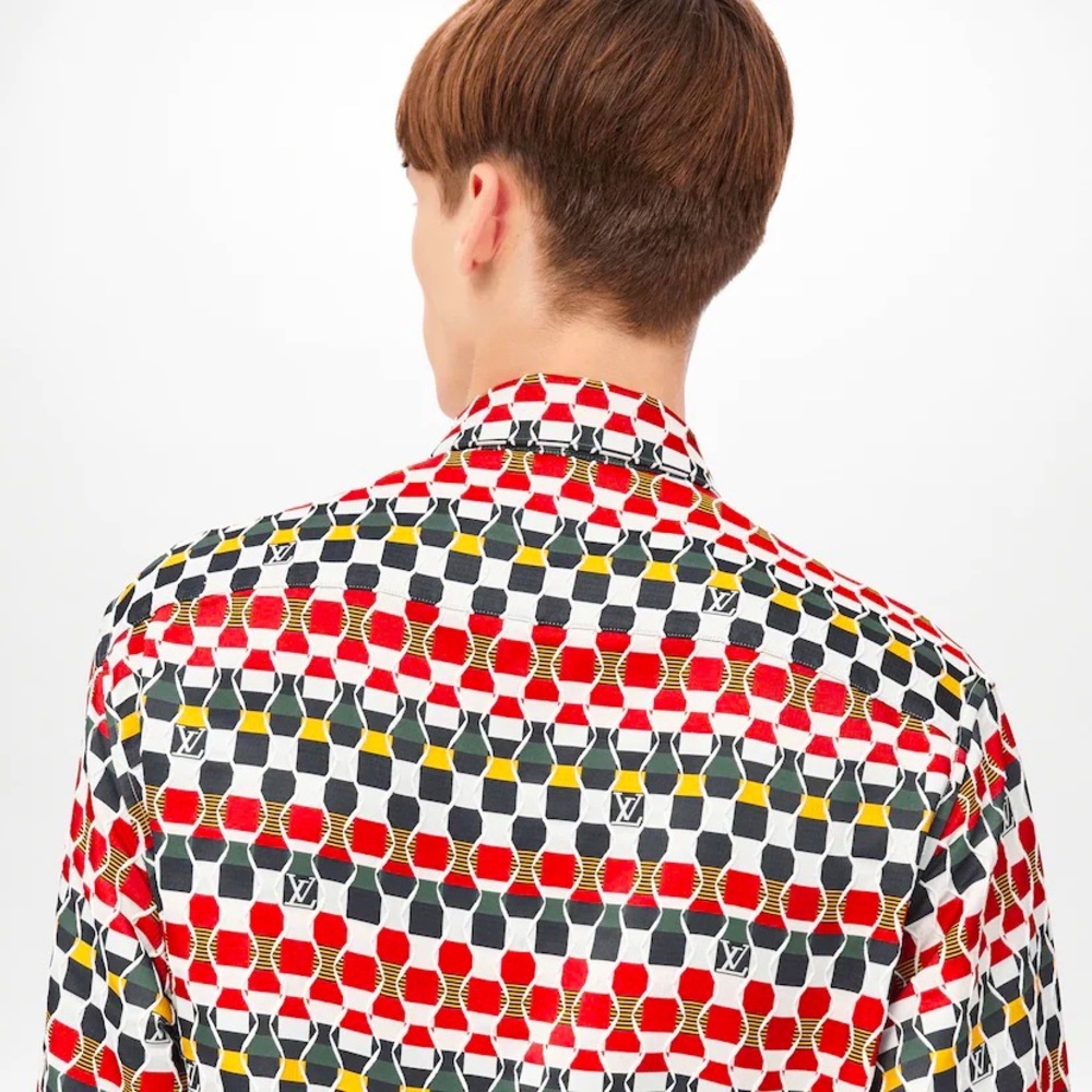 Louis Vuitton Virgil Abloh Shirt Amen Break LV Logo Button Up Mens Size XL Red - Picture 6 of 15